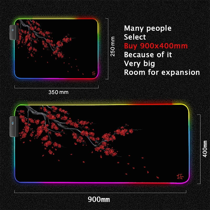 Customizable Large Non-Slip RGB Mouse Pad