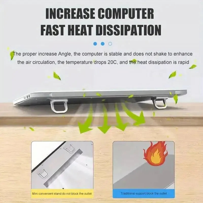 Aluminum Mini Portable Laptop Stands - 2pcs/Set