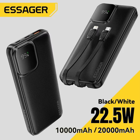 ESSAGER Portable Power Bank - Fast Charging - 20000mAh