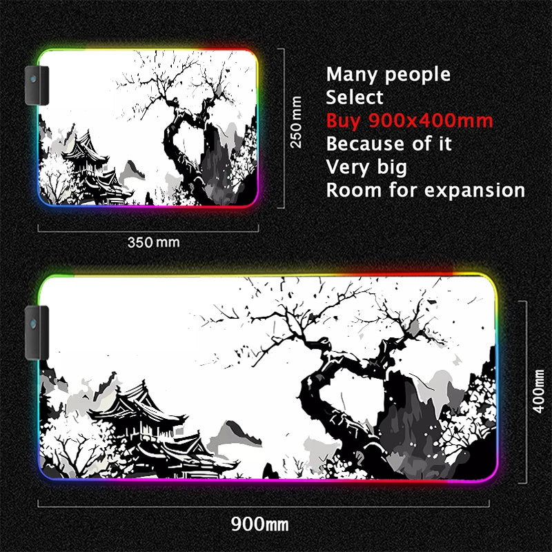 Customizable Large Non-Slip RGB Mouse Pad