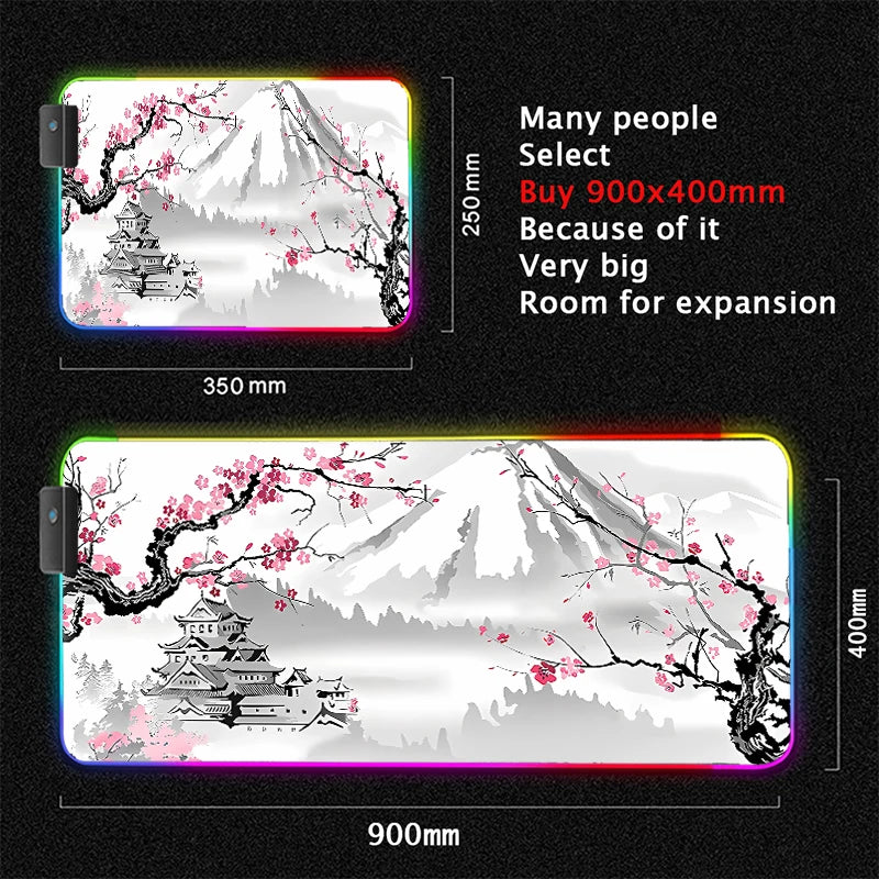 Customizable Large Non-Slip RGB Mouse Pad
