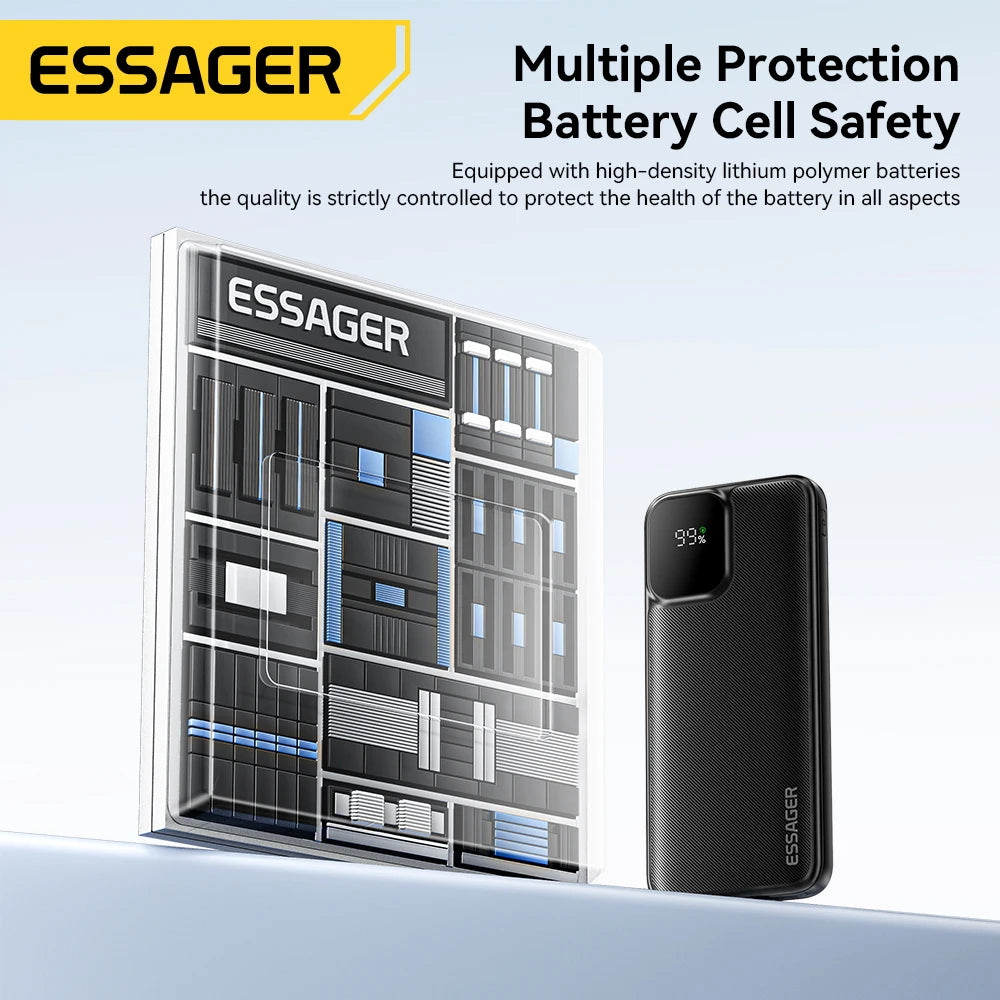 ESSAGER Portable Power Bank - Fast Charging - 20000mAh