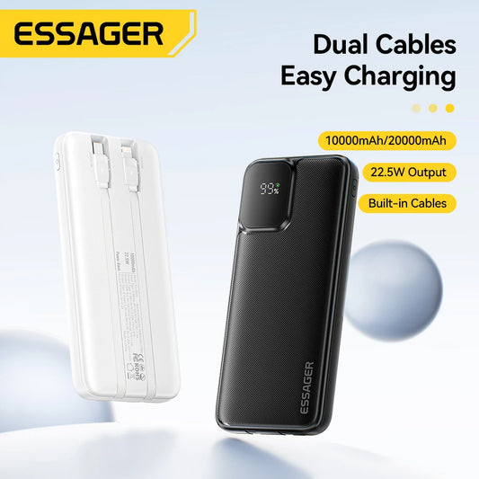 ESSAGER Portable Power Bank - Fast Charging - 20000mAh