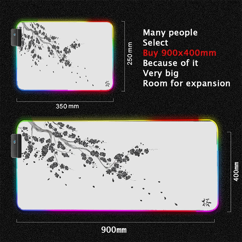 Customizable Large Non-Slip RGB Mouse Pad