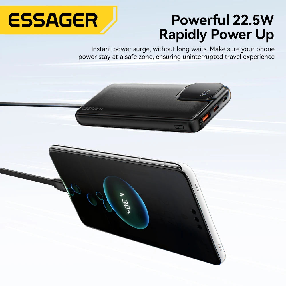ESSAGER Portable Power Bank - Fast Charging - 20000mAh
