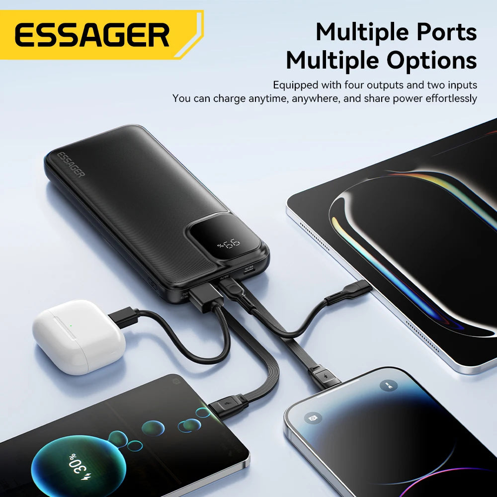 ESSAGER Portable Power Bank - Fast Charging - 20000mAh