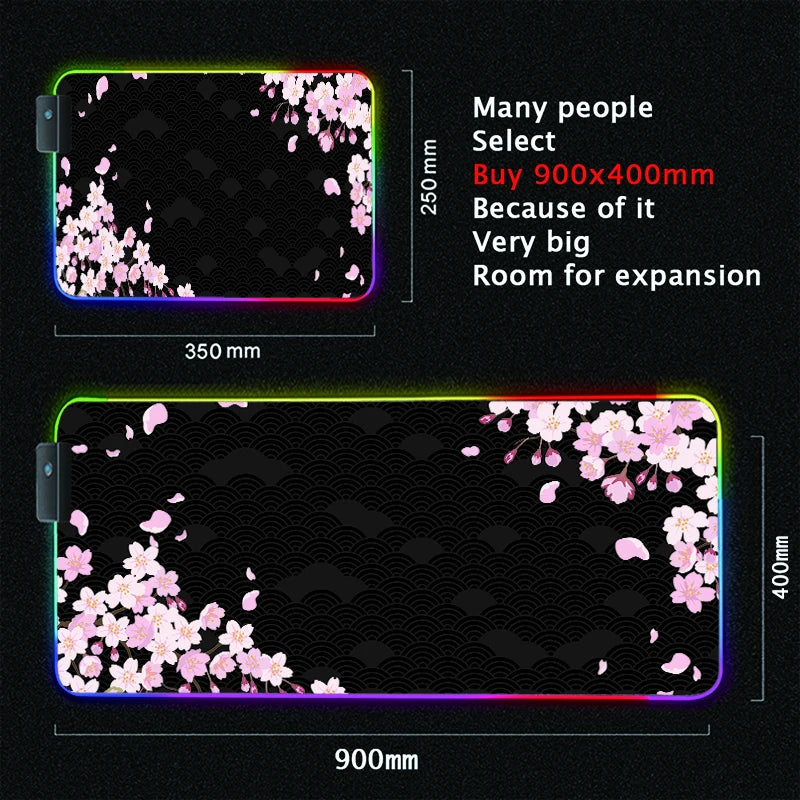 Customizable Large Non-Slip RGB Mouse Pad